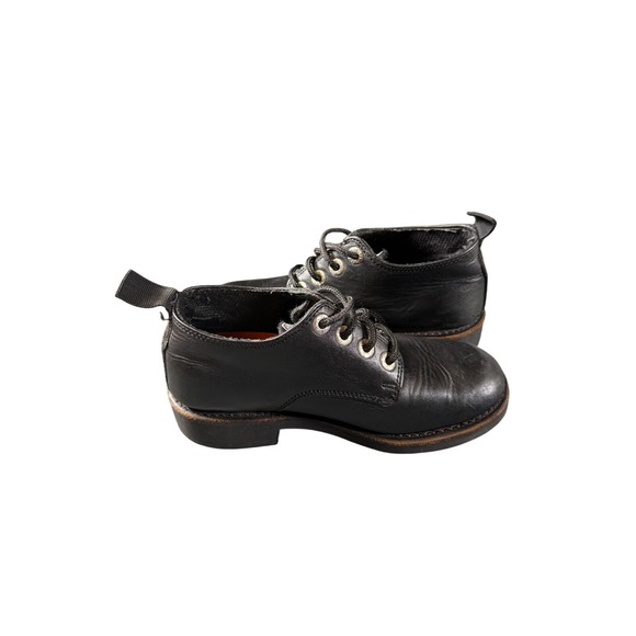 Harley Davidson Black Leather Womens Lace Up Shoes Boots Size 7.5 US Biker - Picture 4 of 8